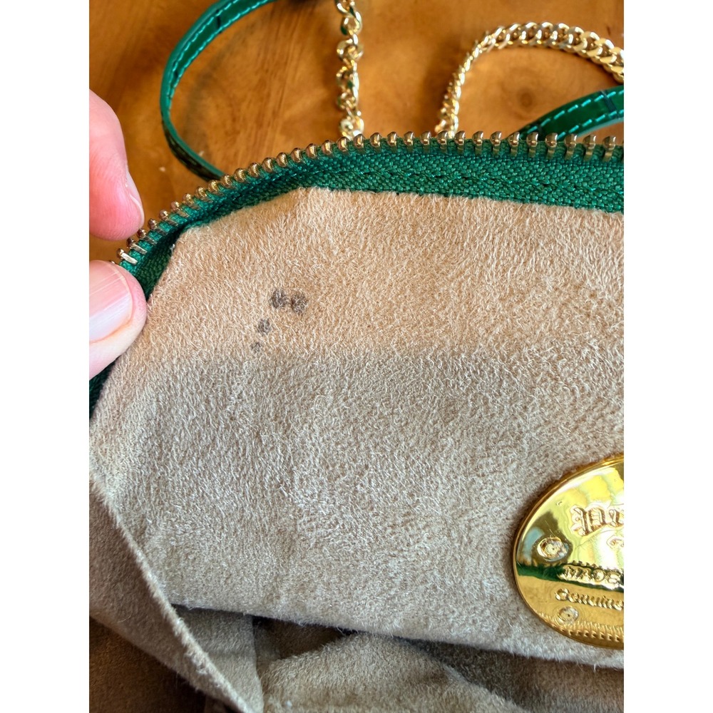 Pratesi Firenze Green Croc Embossed Leather Crossbody Bag Made in Italy - Picture 6 of 13